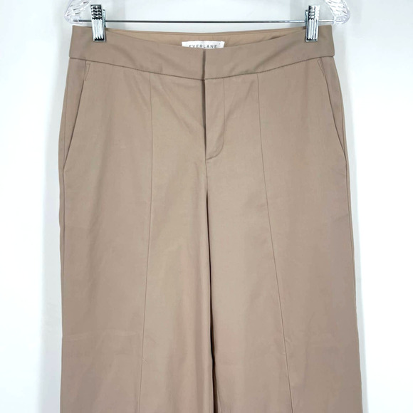 Everlane Wide Leg Trouser Pants Tan Women's Size 4 NWOT - Picture 6 of 7